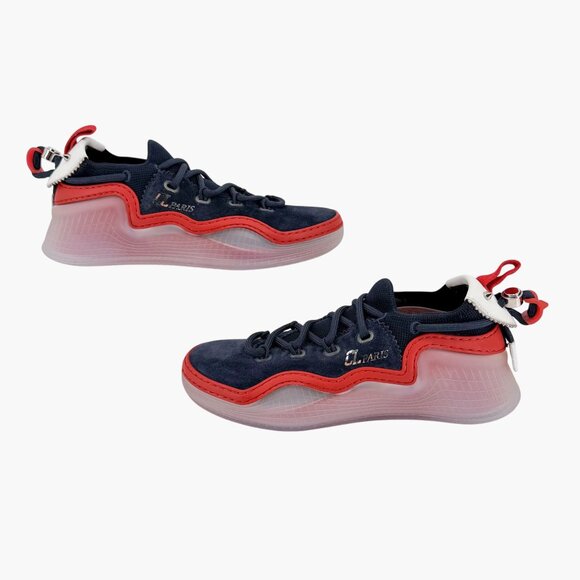 Christian Louboutin Arpoador Navy Blue Suede Sock Sneakers Size 37 US 7 Women's - Picture 8 of 16